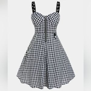 Rosegal women's dress plaid goth shoulder strap. Large